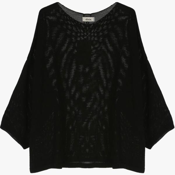 maglieria Dixie nero tinta unita