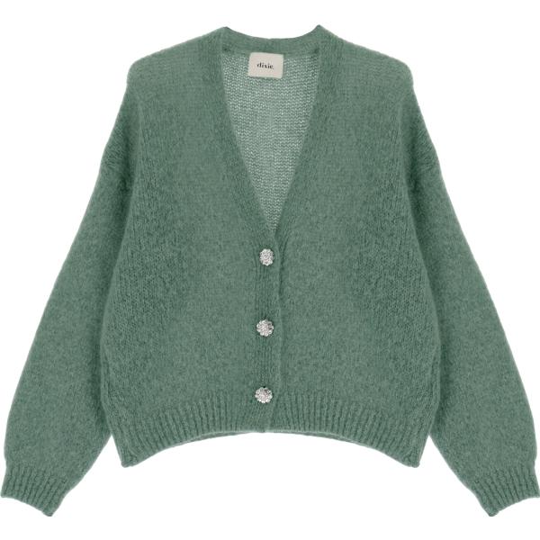 cardigans Dixie verde tinta unita