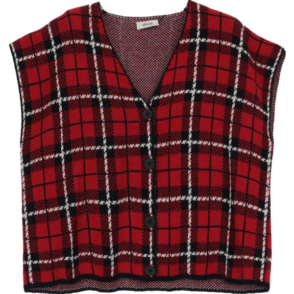 gilet Dixie marrone scozzese