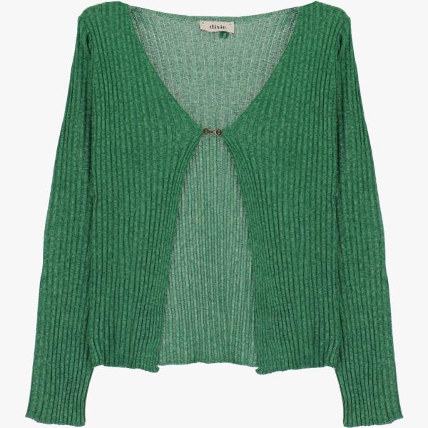 cardigans Dixie verde tinta unita