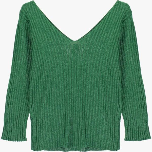 maglieria Dixie verde tinta unita