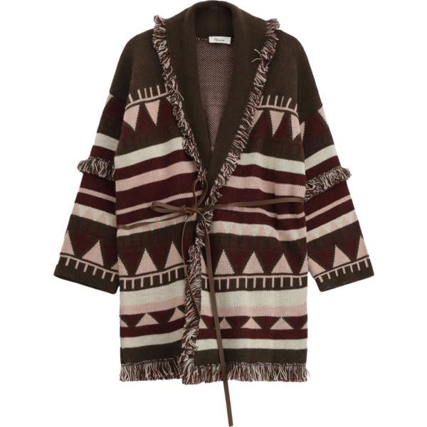 cappotti Dixie marrone geometrica