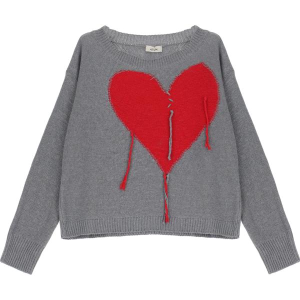 pullovers Dixie grigio con stampe