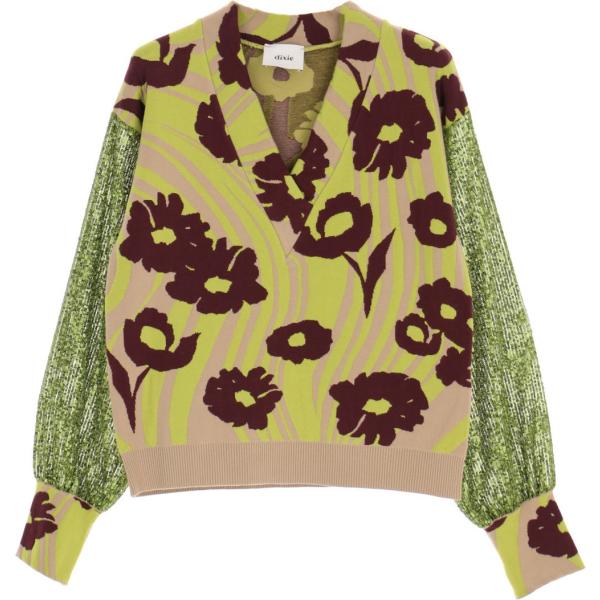 maglieria Dixie marrone a fiori