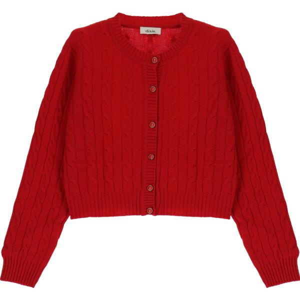 cardigans Dixie rosso tinta unita