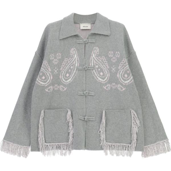 cardigans Dixie grigio paisley