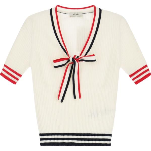 maglieria Dixie bianco a righe