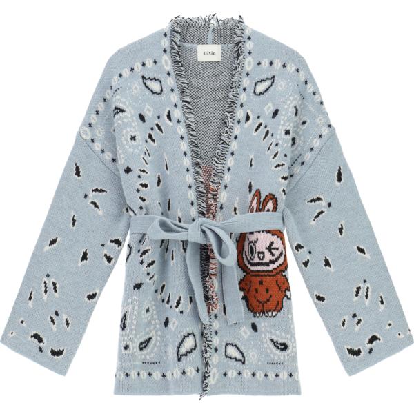 cardigans Dixie grigio con stampe