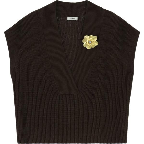 maglieria Dixie marrone a fiori