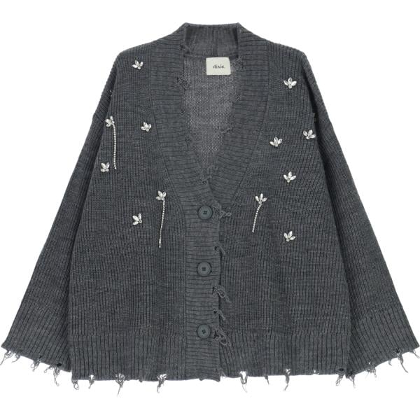 cardigans Dixie grigio a fiori