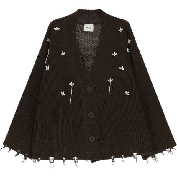 cardigans Dixie marrone a fiori