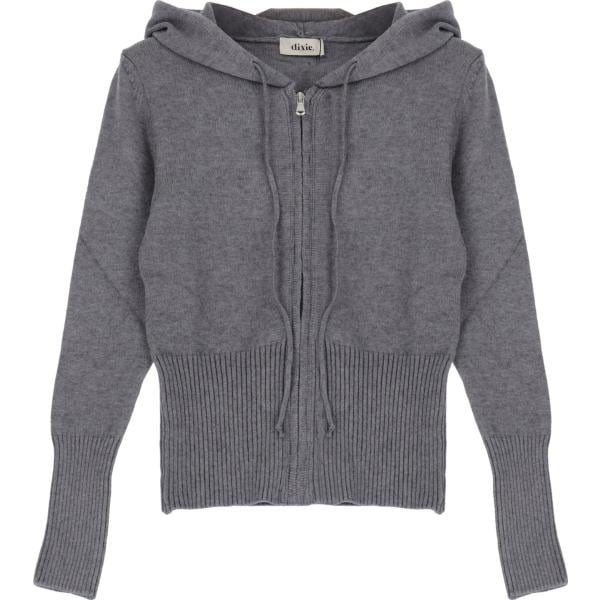 felpe con cappuccio Dixie grigio tinta unita