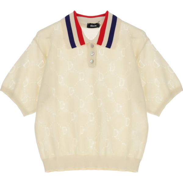 polo Dixie marrone con stampe