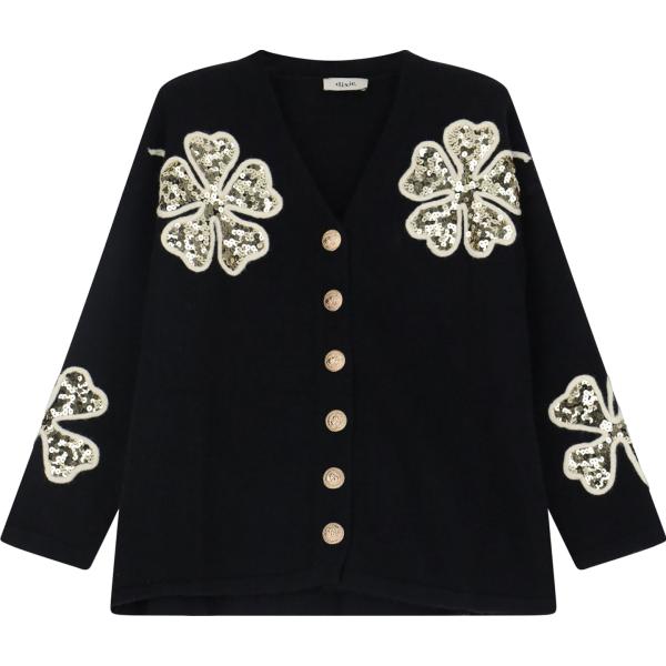 cardigans Dixie nero a fiori