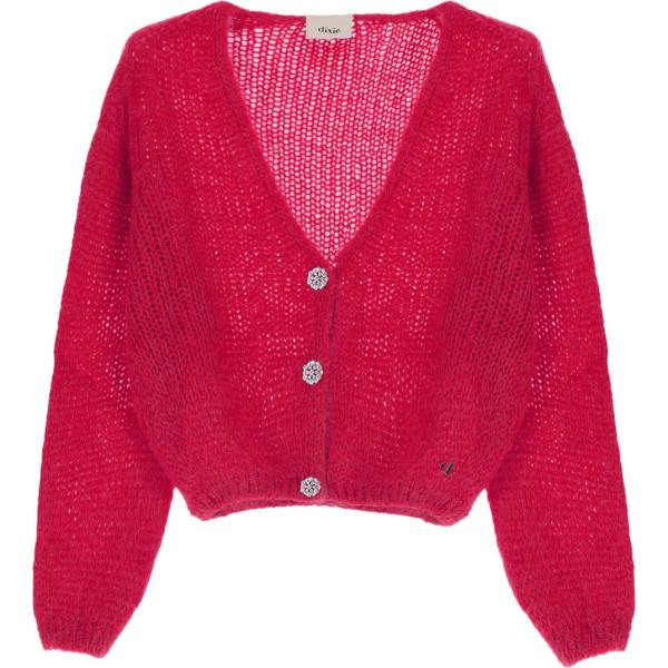 cardigans Dixie rosso tinta unita