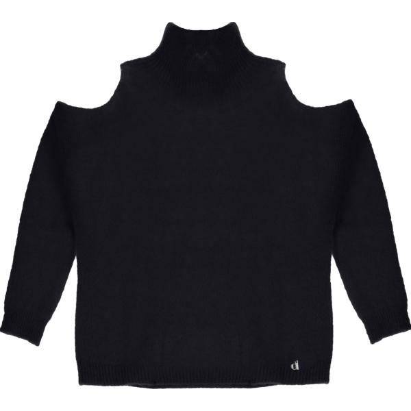maglieria Dixie nero tinta unita