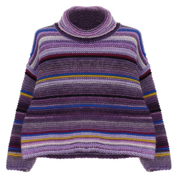 maglieria Dixie viola a righe