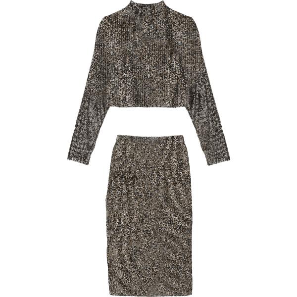 gonne longuette Dixie verde tinta unita