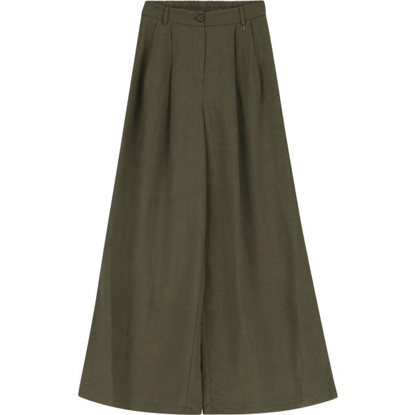 pantaloni a palazzo Dixie verde tinta unita