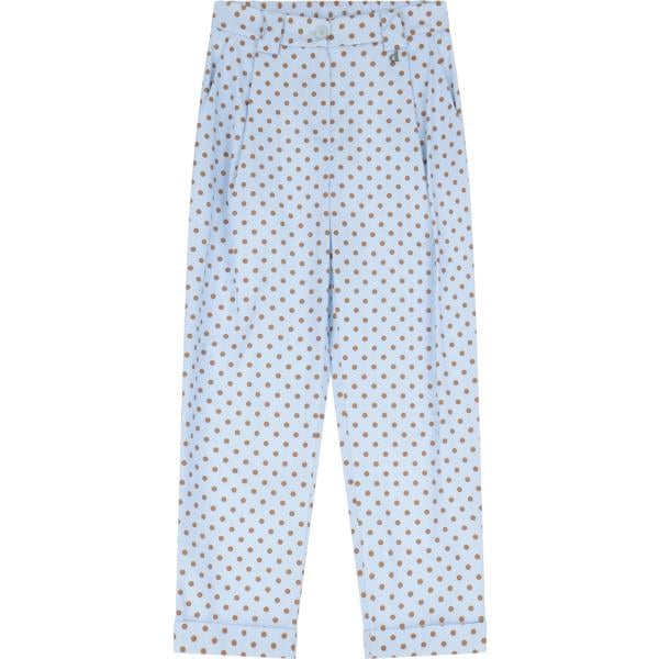 pantaloni Dixie blu a pois