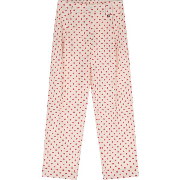 pantaloni Dixie bianco a pois