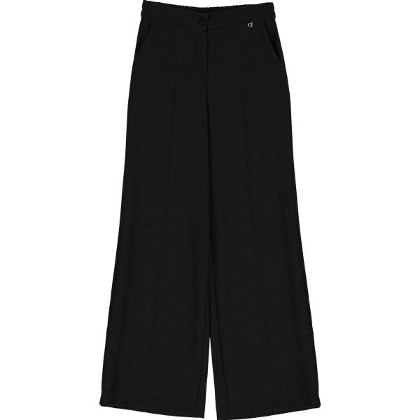 pantaloni a palazzo Dixie nero tinta unita