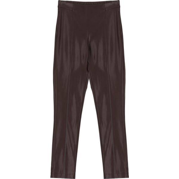 pantaloni skinny Dixie marrone tinta unita