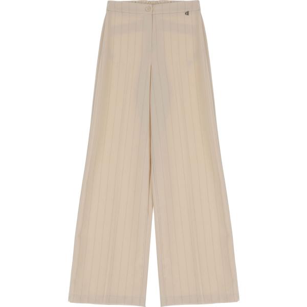 pantaloni a palazzo Dixie bianco a righe