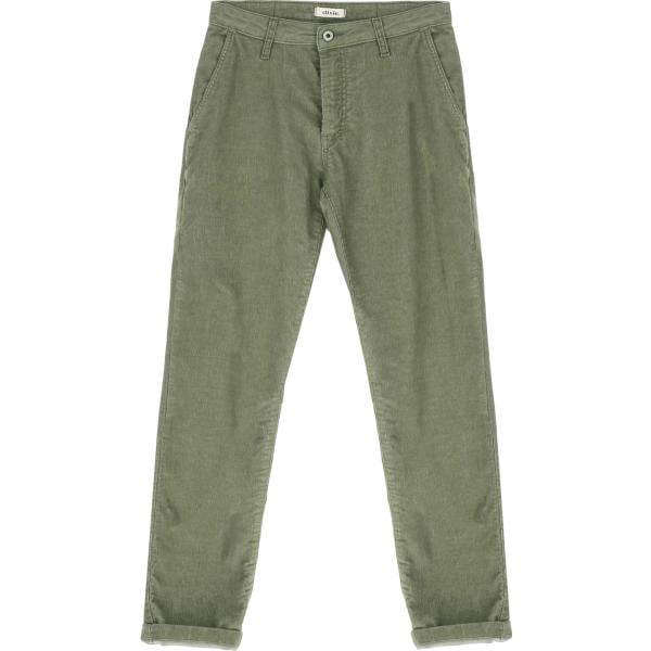 pantaloni Dixie verde tinta unita