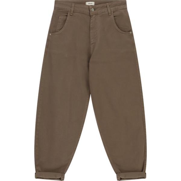 Pantalone chino da donna in marrone scuro a vita alta Dixie