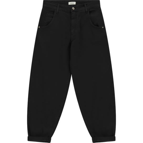 Pantalone chino da donna in nero pece a vita alta Dixie