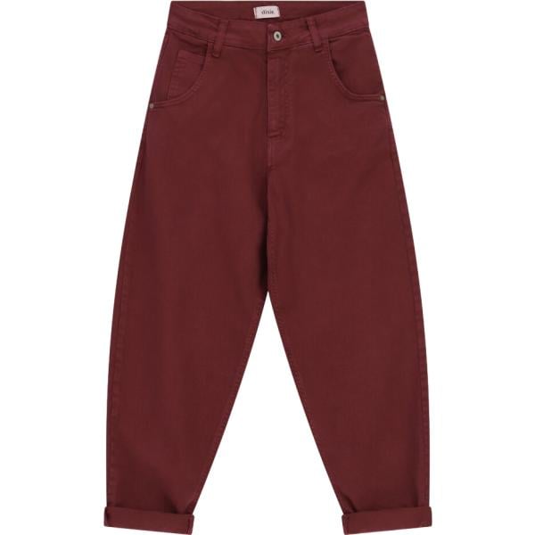 Pantalone chino da donna in bordeaux a vita alta Dixie