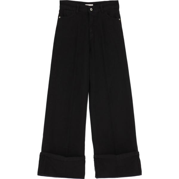 pantaloni a palazzo Dixie nero tinta unita