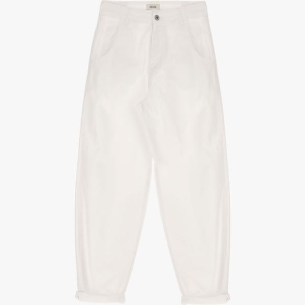 pantaloni capri Dixie bianco tinta unita