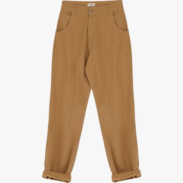 pantaloni capri Dixie marrone tinta unita