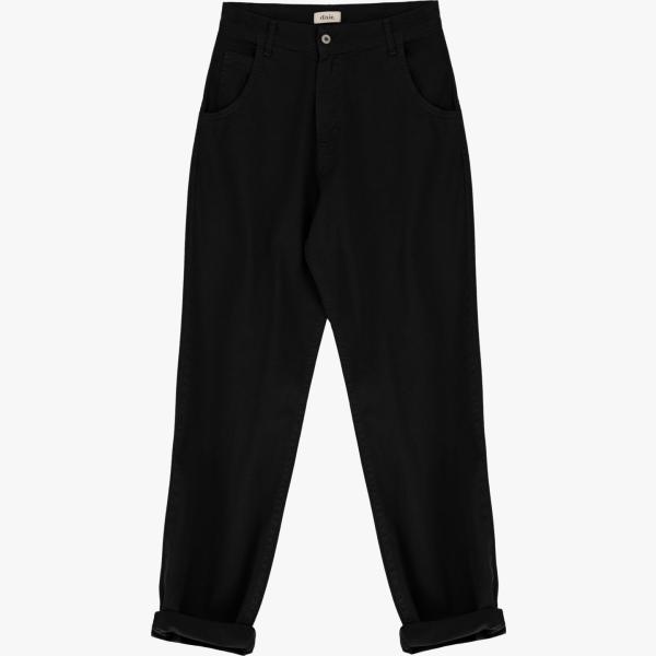 pantaloni capri Dixie nero tinta unita