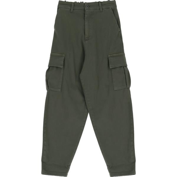 pantaloni Dixie verde tinta unita
