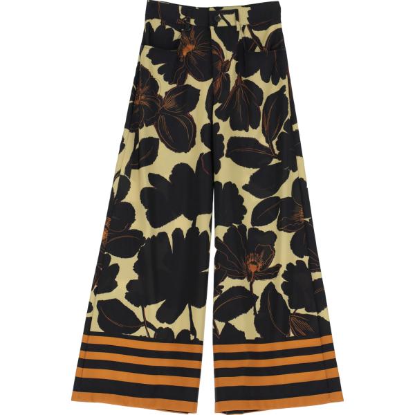 pantaloni a palazzo Dixie nero a fiori
