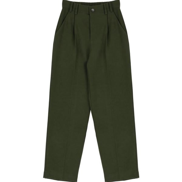 pantaloni Dixie verde tinta unita
