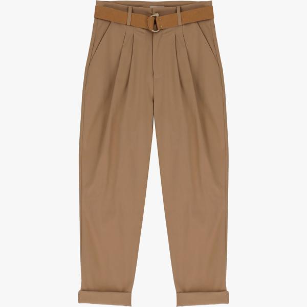 pantaloni capri Dixie marrone tinta unita