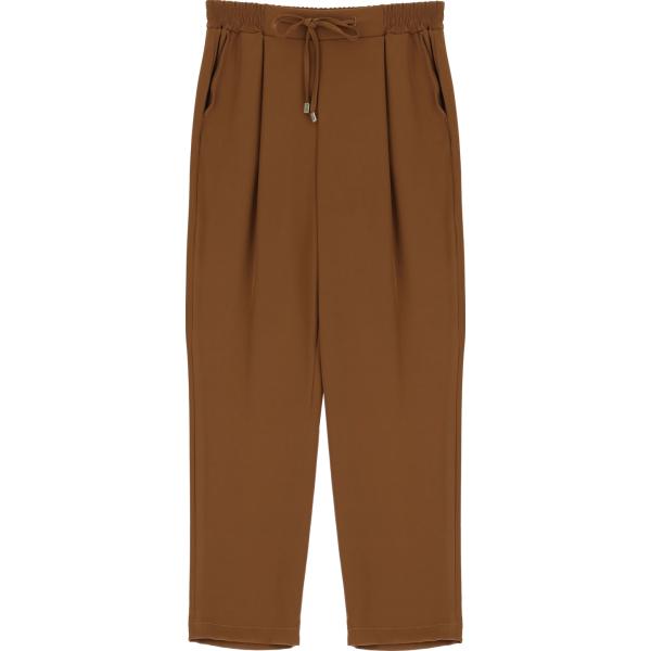 pantaloni Dixie marrone tinta unita