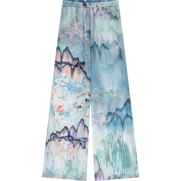 pantaloni Dixie grigio con stampe
