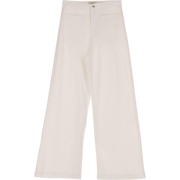 pantaloni capri Dixie bianco tinta unita