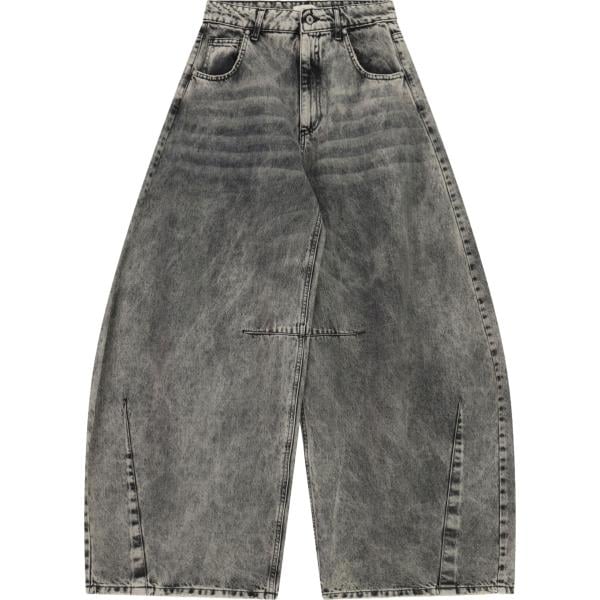 Jeans da donna in grigio scuro a vita alta in denim Dixie