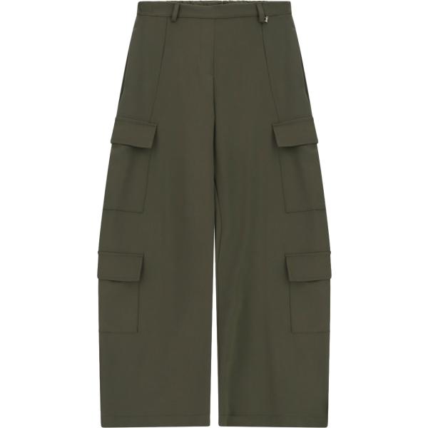 Pantaloni cargo da donna in verde scuro a vita alta Dixie Dixie