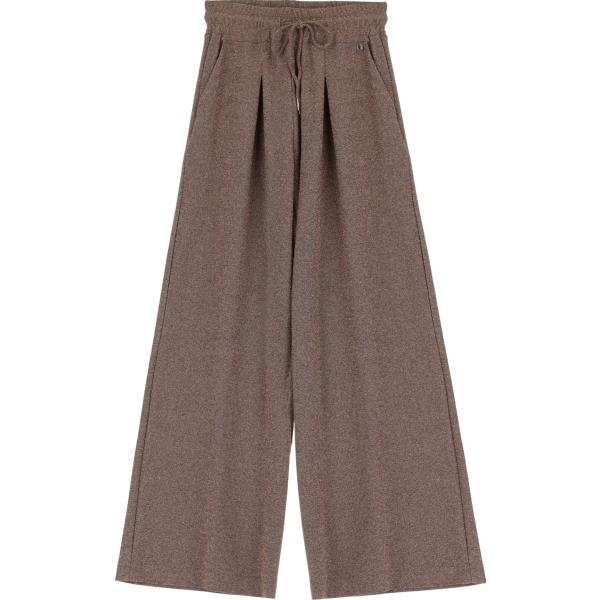 pantaloni a palazzo Dixie marrone tinta unita