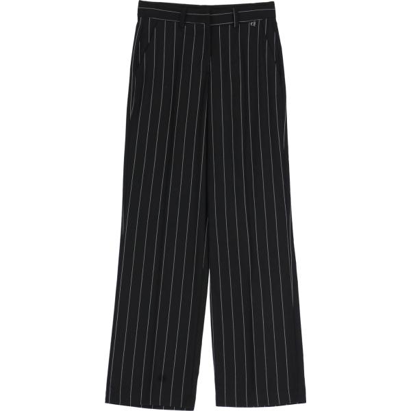 pantaloni Dixie nero a righe