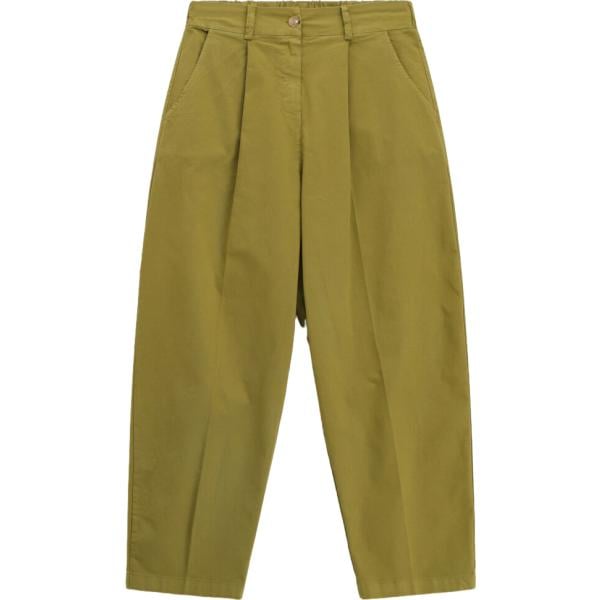 Pantaloni da donna in verde oliva corto a vita alta Dixie