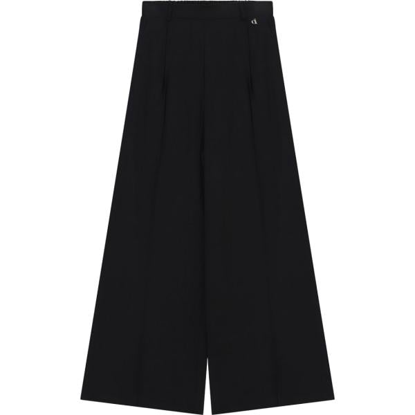 Pantaloni a palazzo da donna in nero pece a vita alta Dixie