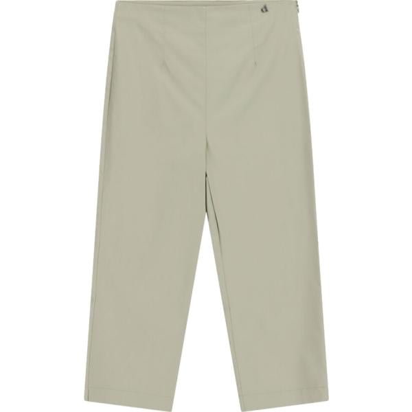 Pantaloni capri da donna in verde chiaro cropped a vita alta Dixie